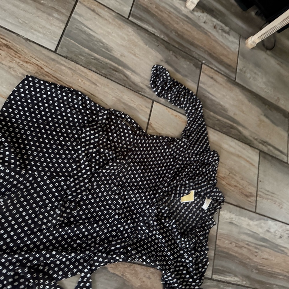 Michael Kors Black and White Patterned Dress